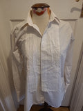 Mens Debenhams Size 15" Collar White Long Sleeved Shirt