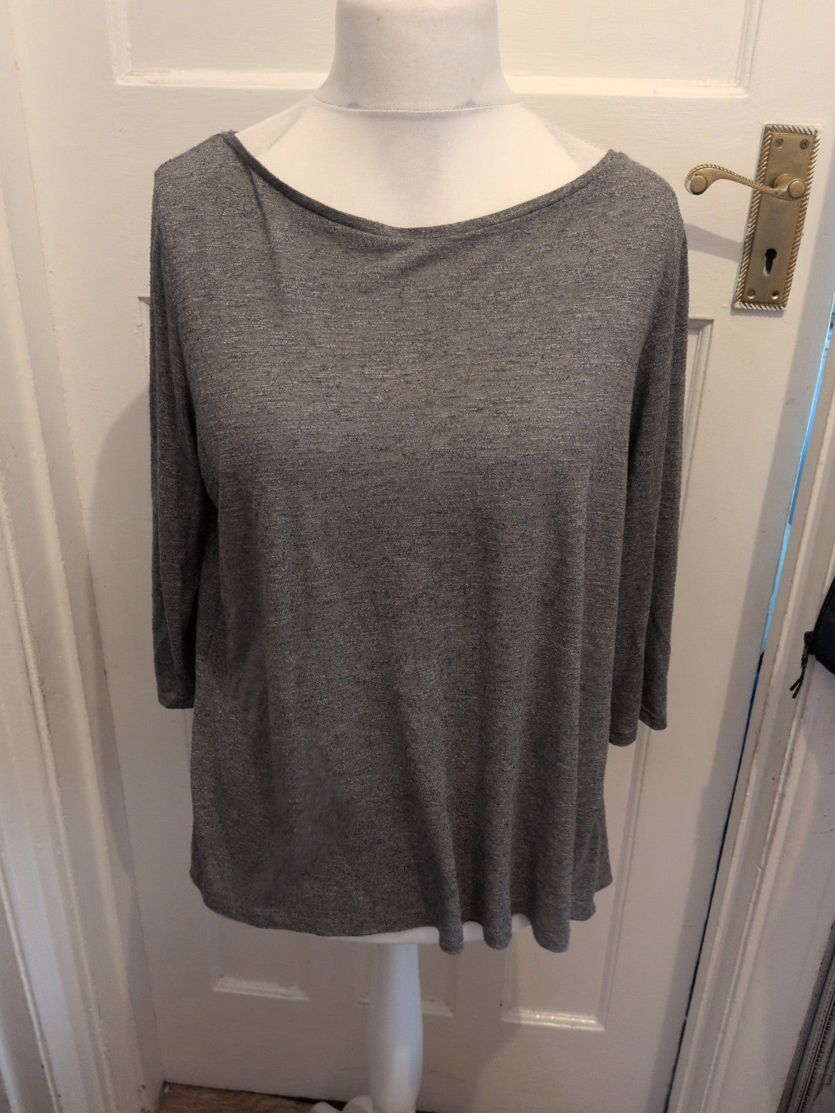 F&F 14 Grey Half Sleeve Open Back T-shirt