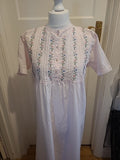 Ladies Slenderella Size 10-12 Very Pale Pink Floral Long Nighty