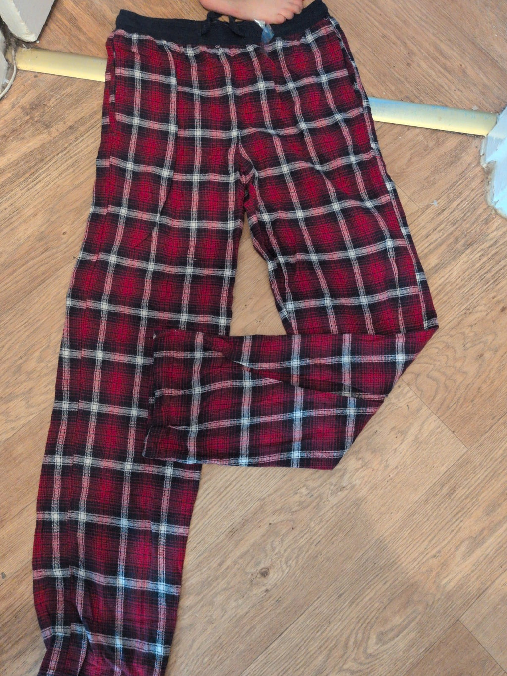 Primark XS Red Navy Check Pyjama Bottoms