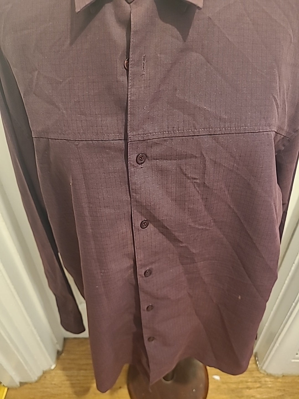 Mens Casual Club Size Large Purple Soft Touch Long Sleeved Shirt