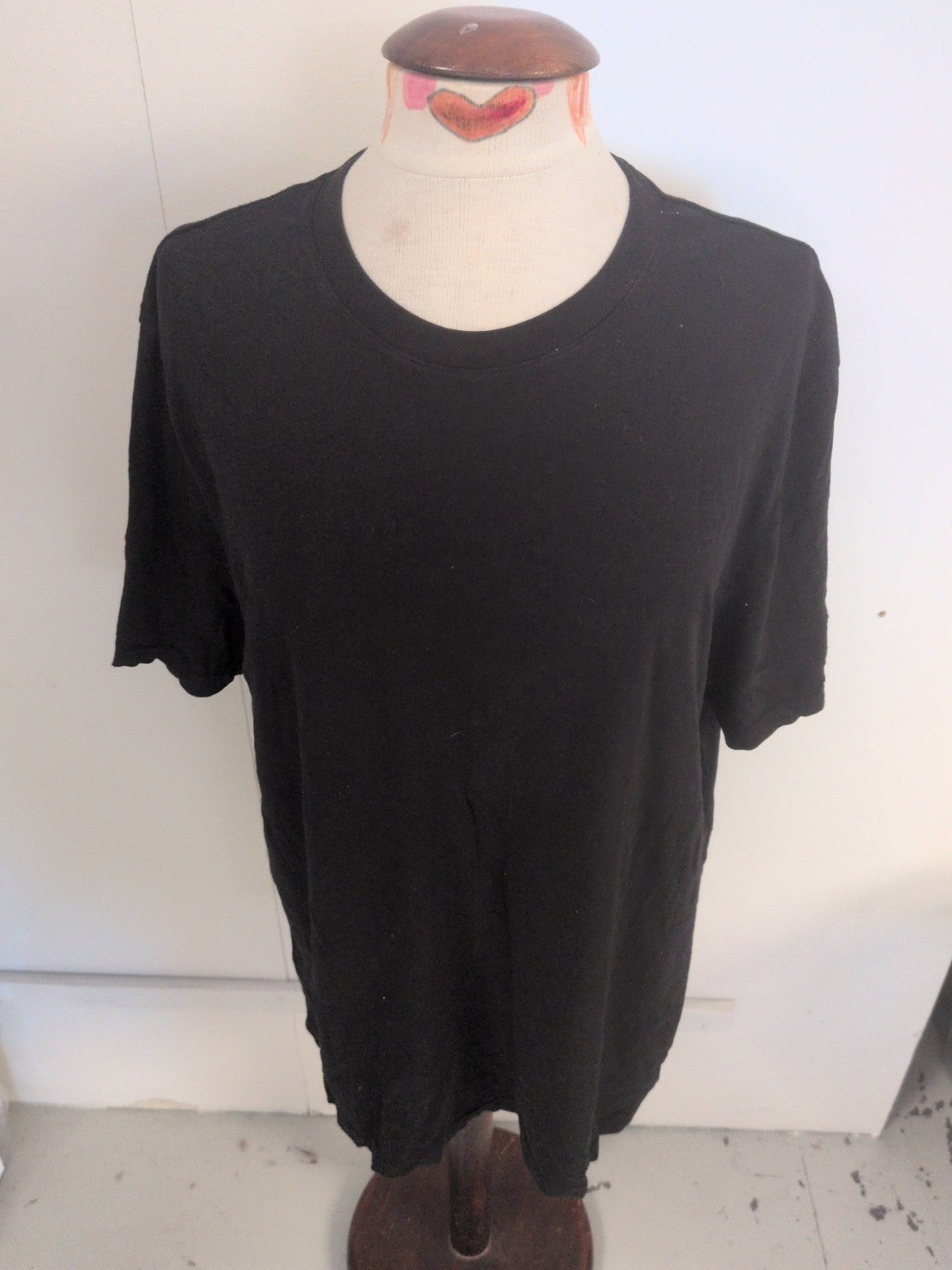 M&S Regular Fit XL Black Pure Cotton T-shirt Short Sleeve