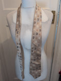 Next Beige Patterned Square Tie