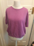 RR Fr XL Purple Short Sleeve Blouse