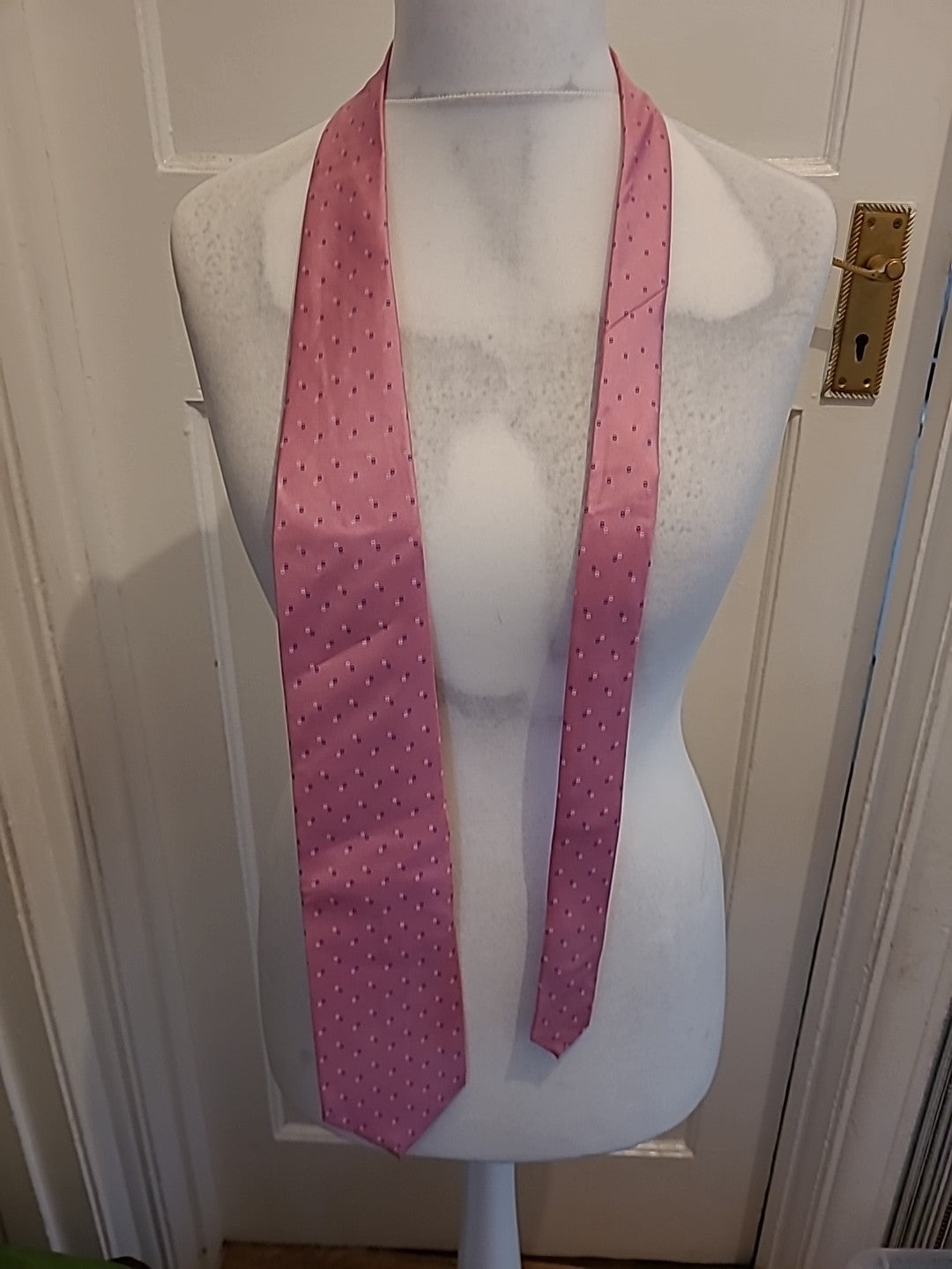 Mens Marks And Spencer Pink/Blue/White Tie