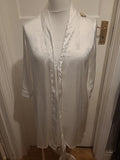 Ladies Boohoo Size Large White Silky Bride Dressing Gown
