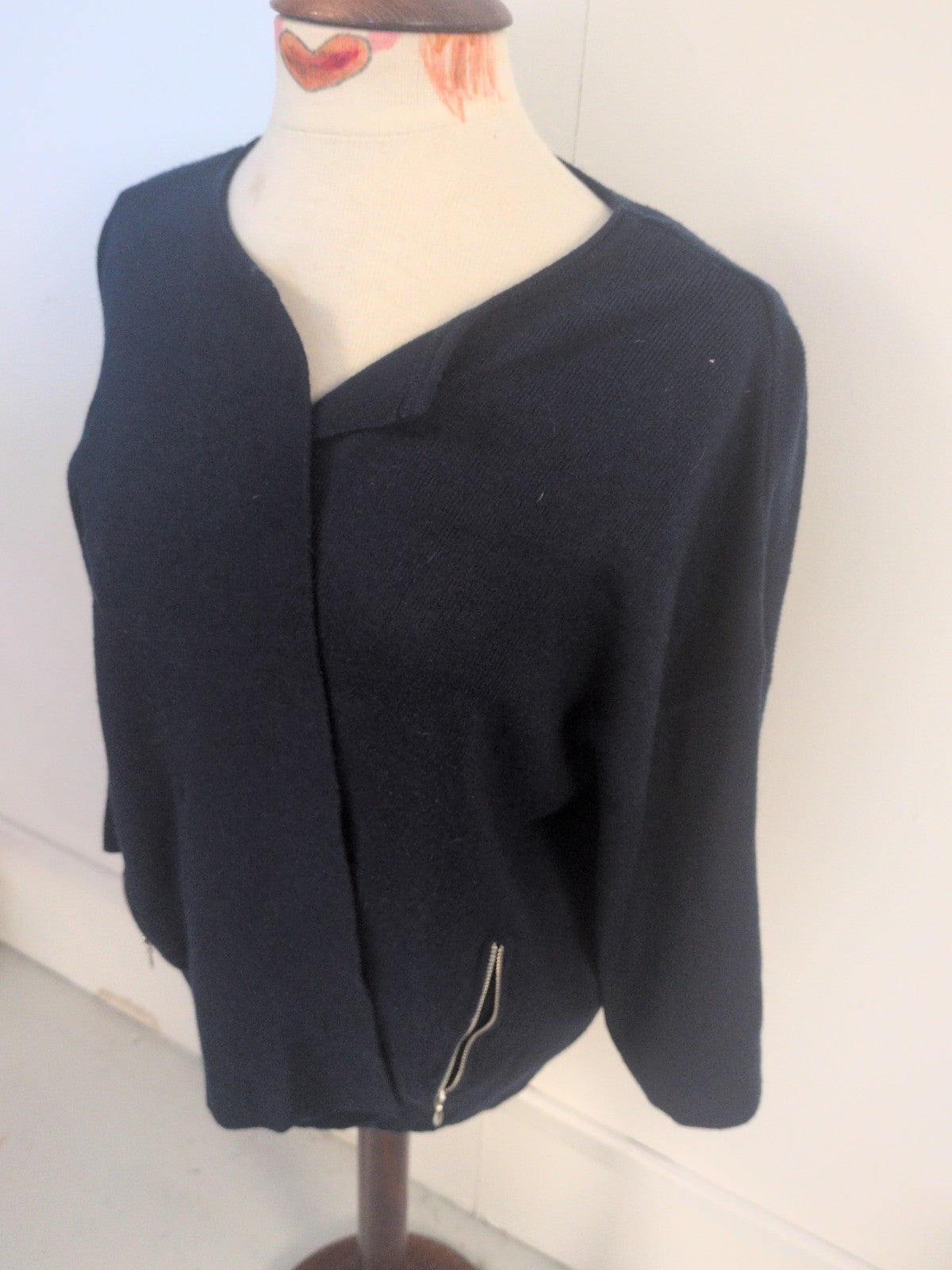 Tu Woman 18 Navy Long Sleeve Open Blouse Cardigan