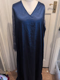 Shein Curve 2XL V Neck Navy Long Length Night Dress