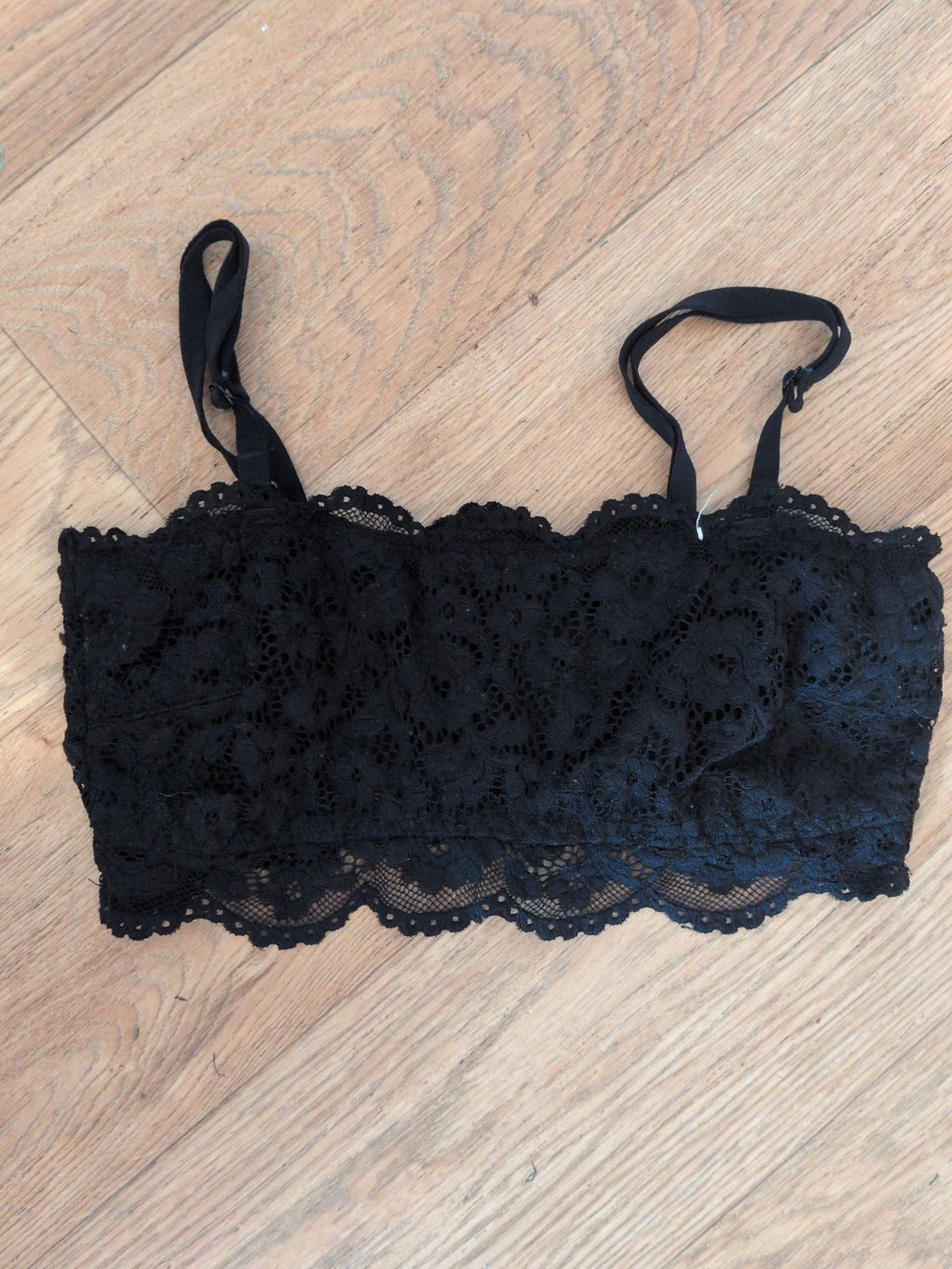 George Small Black Lace Bralette