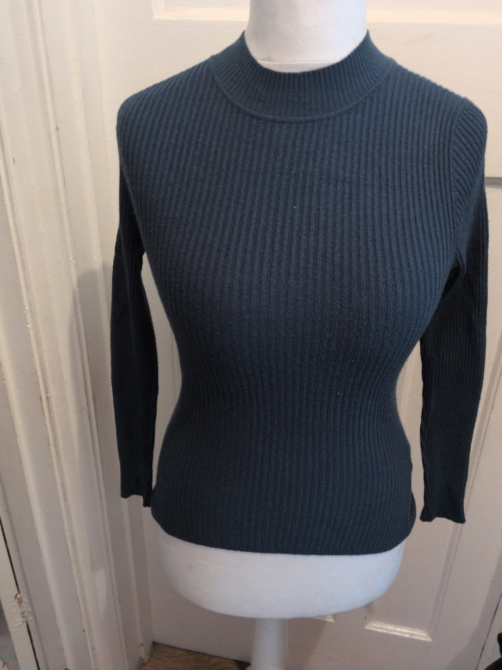 Primark Small Teal Rib Long Sleeve Jumper