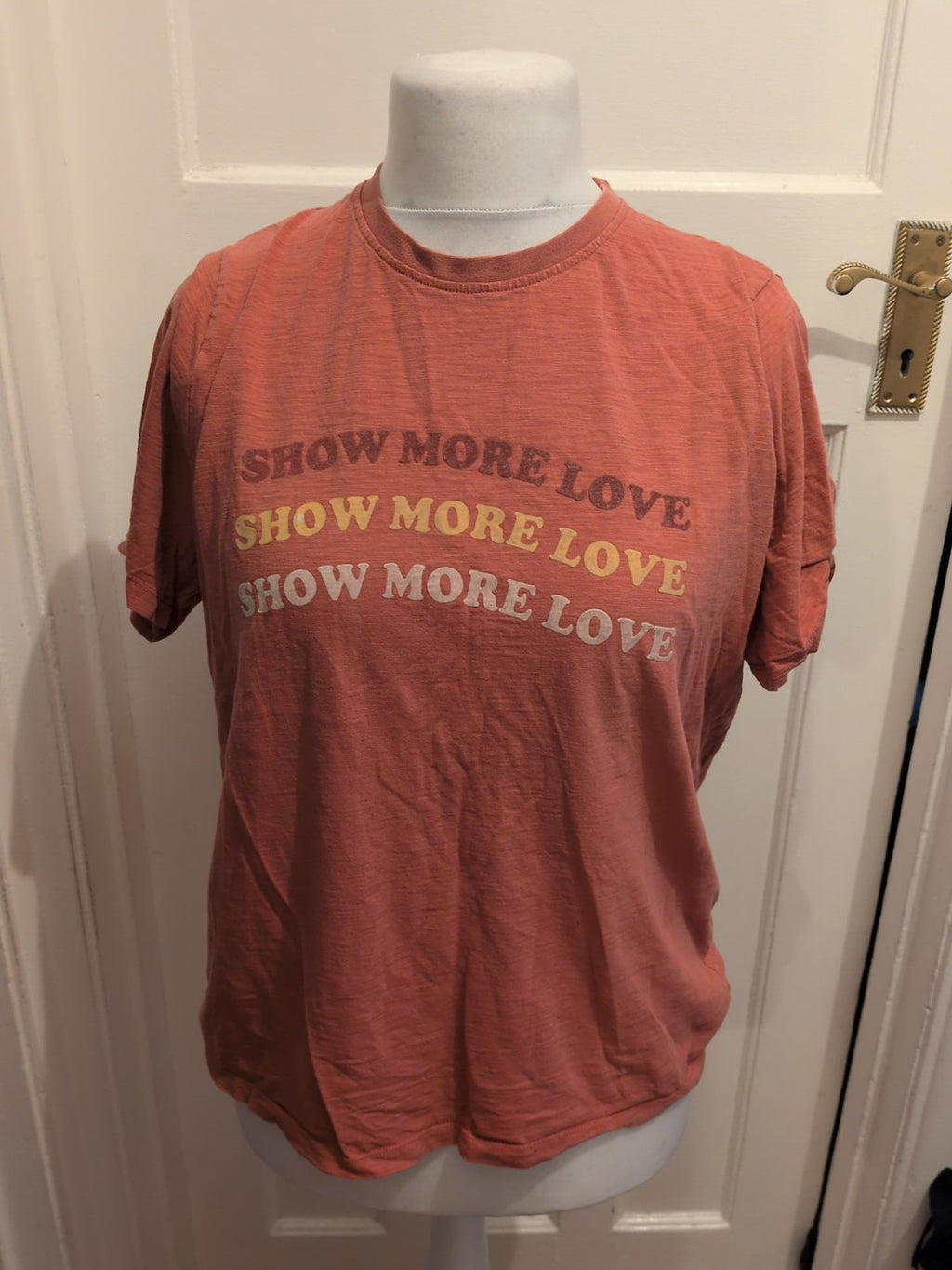 Tu 16 Salmon Pink Print Short Sleeve T-shirt