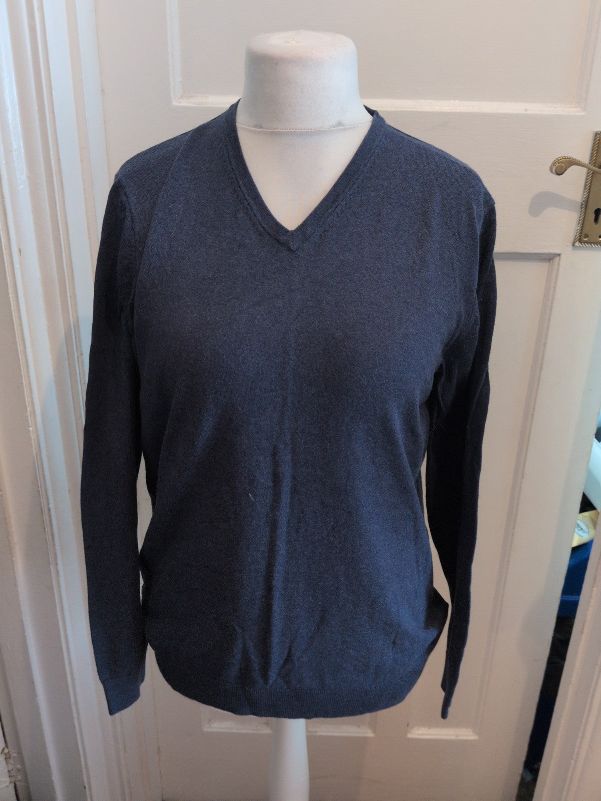 Next M Navy V Neck Jumper
