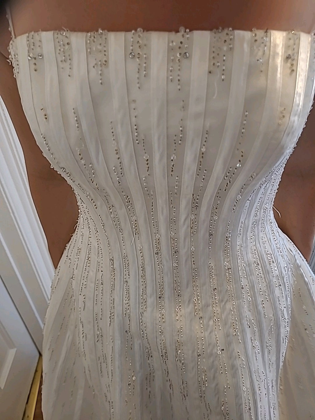 Ladies Wedding Gown Size 12 Benjamin Roberts Pale Ivory Beading/sequins