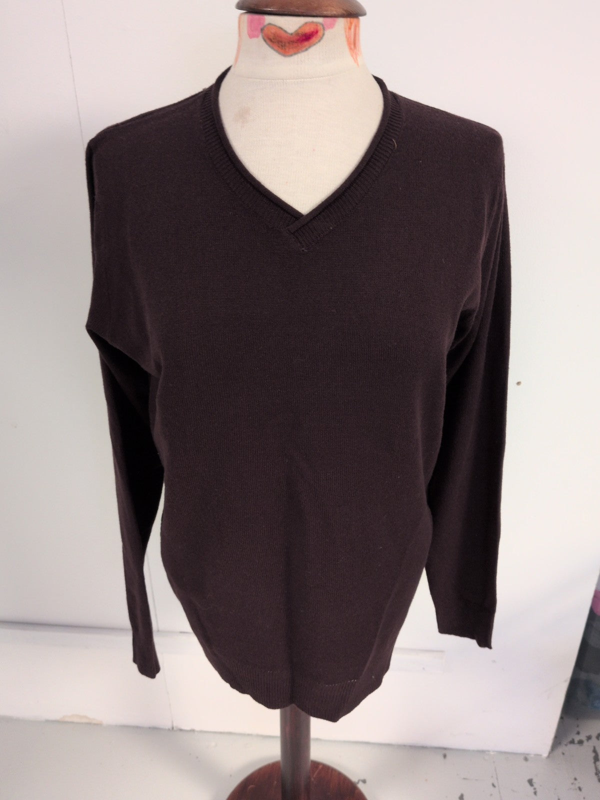 Industrialize Medium Dark Purple V Neck Jumper