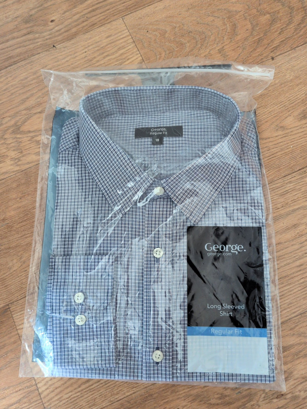 Brand New George 18" Long Sleeve Navy Shirt