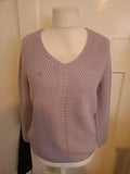 Peacocks Small Pale Purple Knit Jumper Bobbling