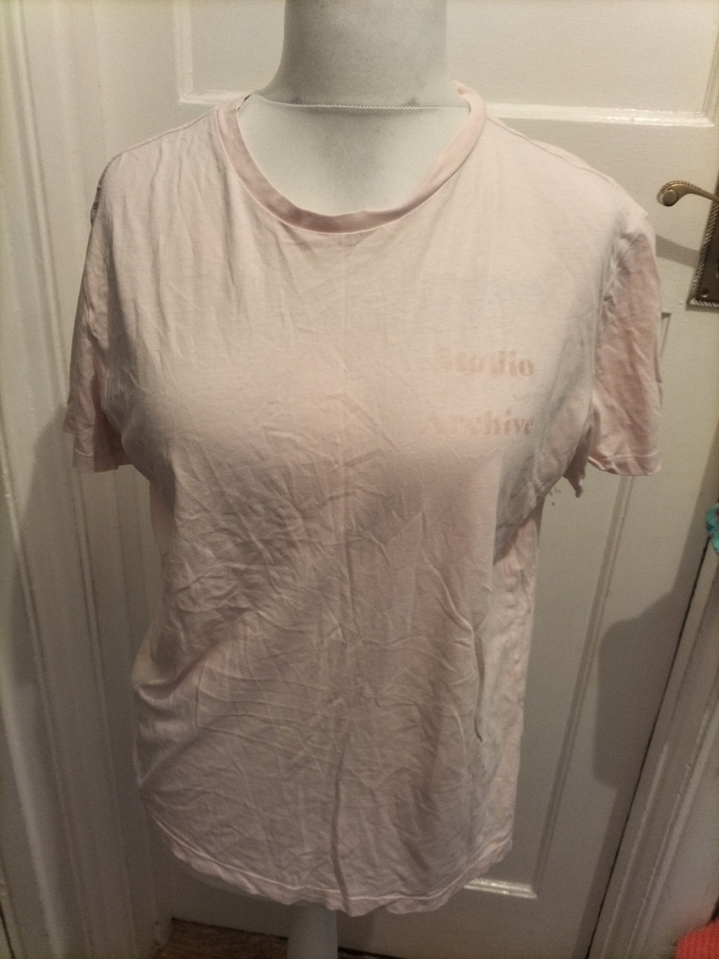 H&M Medium Pale Baby Pink Short Sleeve T-shirt