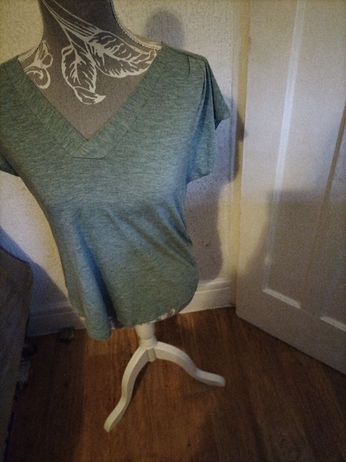 Ladies Per Una 12 Light Jade Short Sleeved Blouse