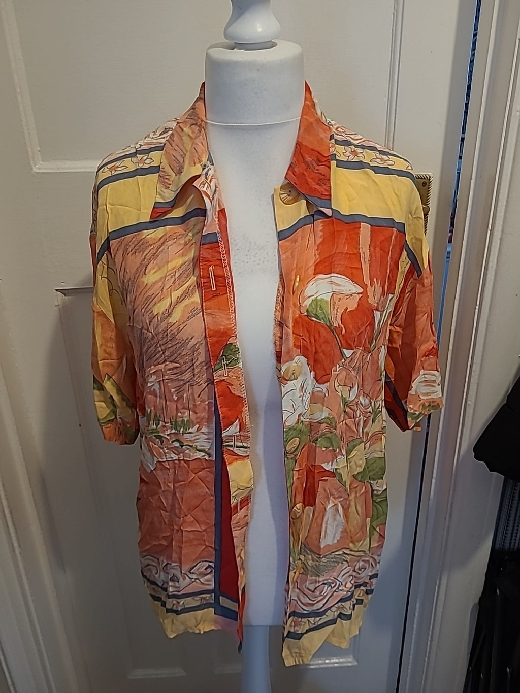 Ladies West&Webb Size 12 Multicoloured Buttoned Blouse