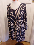Ladies Virtuelle Luxe Size Small Brown/Black Long Sleeved Dress