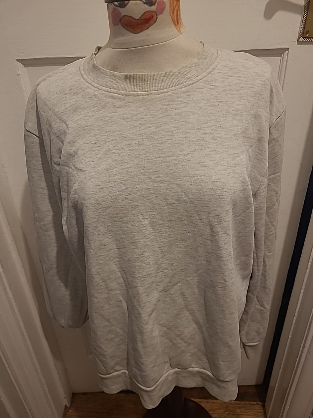 Mens Primark Size Large Pale Grey Pullover Jumper