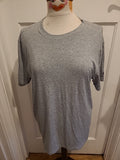 Mens Size Medium Grey Plain Short Sleeved Tee