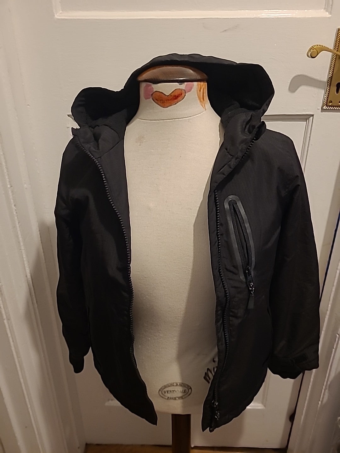 Boys Primark Age 9-10 Years Black Zip Through Jacket