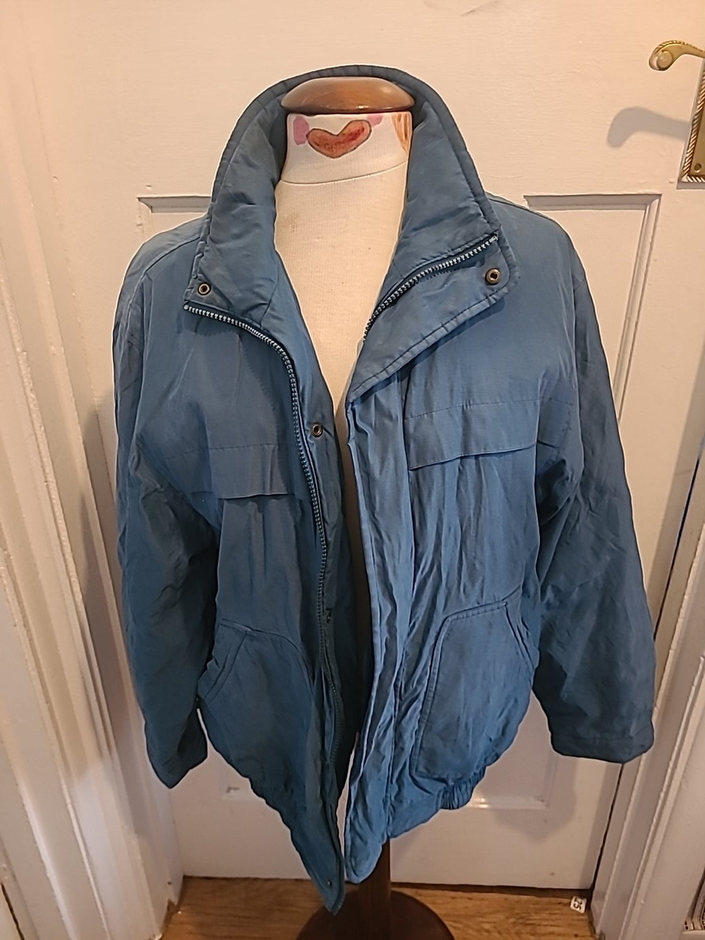 Mens Casual Club Size Small Teal Lined Coat