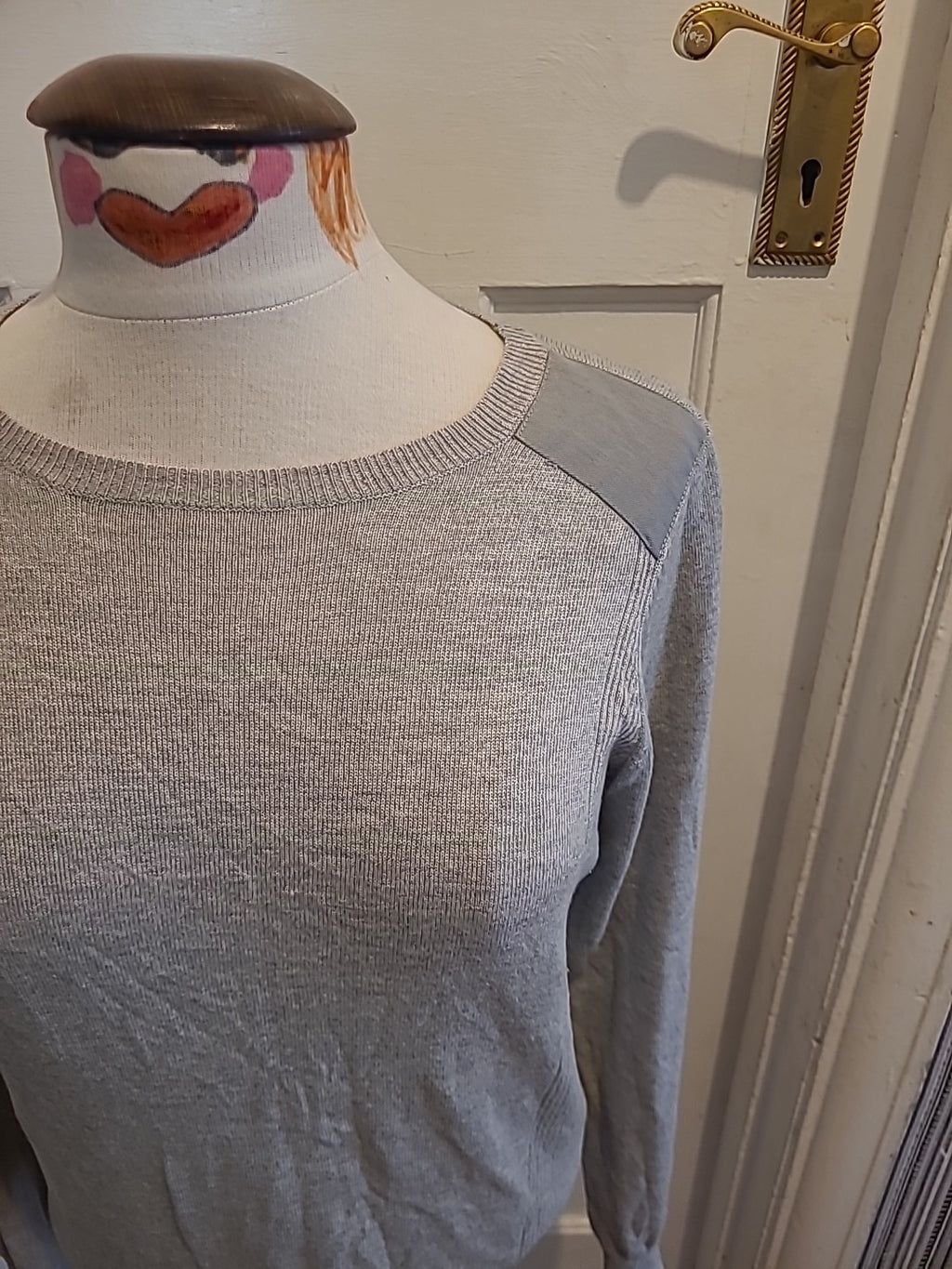 Ladies Dorothy Perkins Size 14 Grey Long Sleeved Blouse