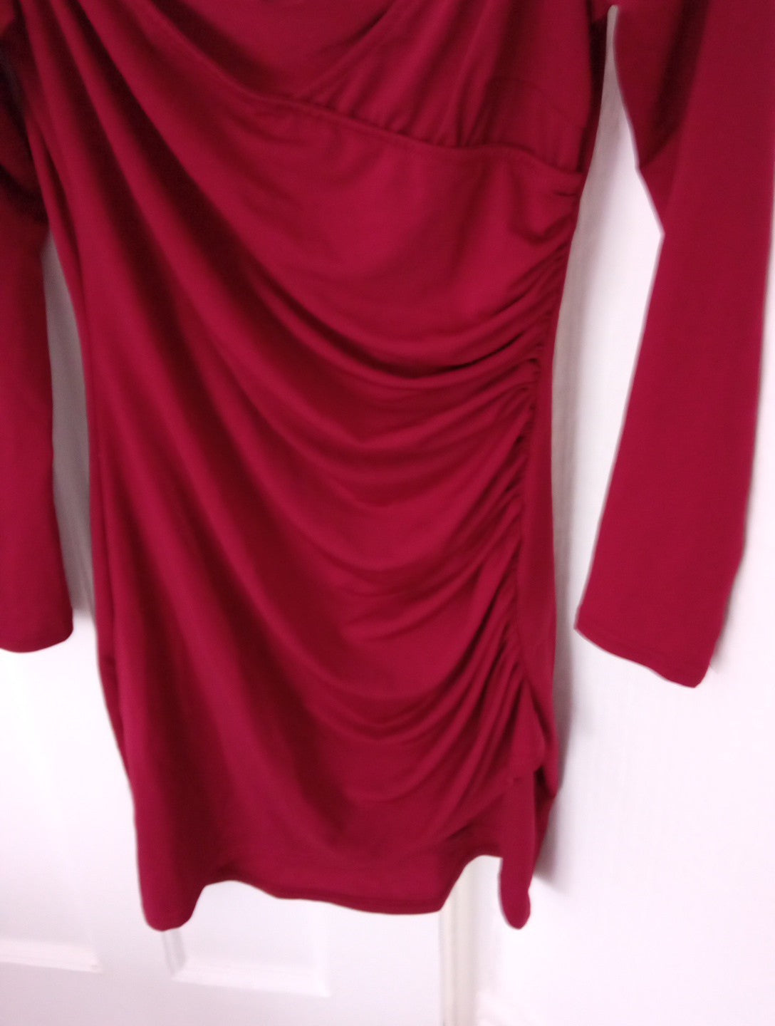 Ladies Burgundy Short Bodycon Dress Shein Size XS