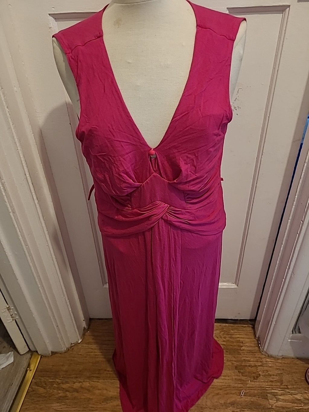 Ladies Per Una Size 18M Pink Sleeveless Long Length Dress