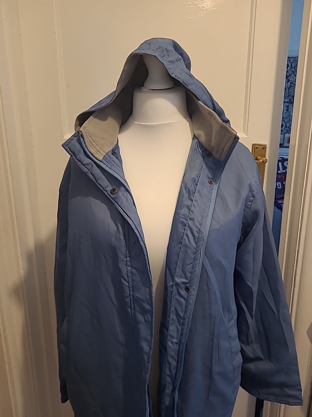 Ladies Damart Size Medium Blue Lined Jacket