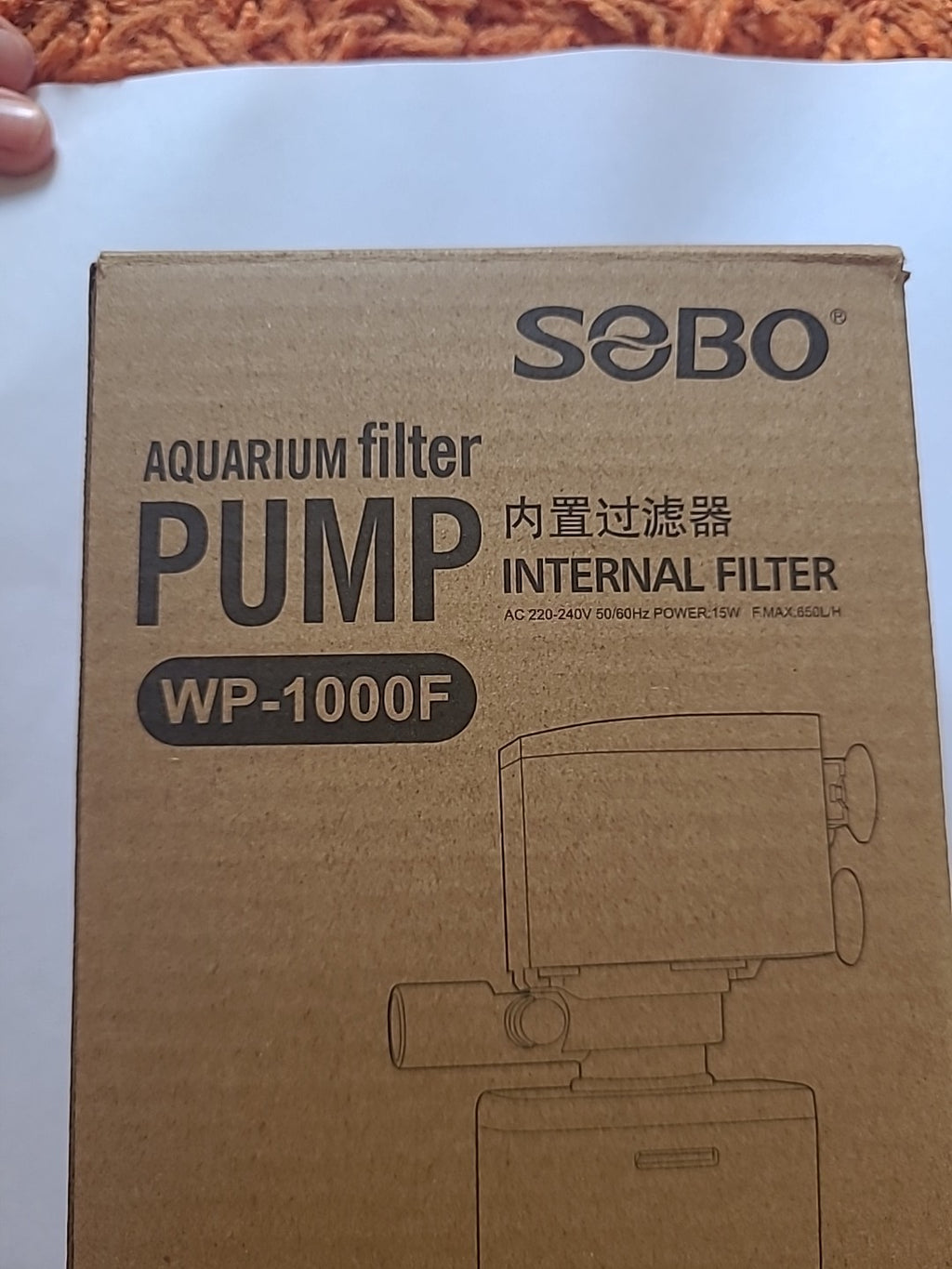 Brand New Aquarium Filter Internal Pump 1000F 650L/H