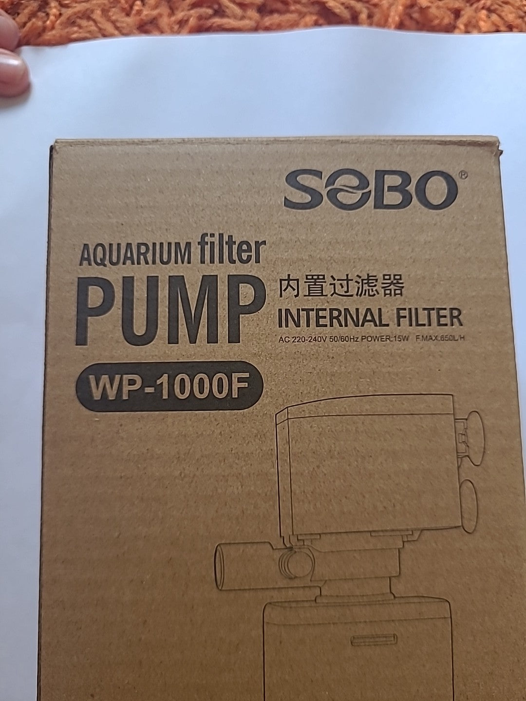 Brand New Aquarium Filter Internal Pump 1000F 650L/H