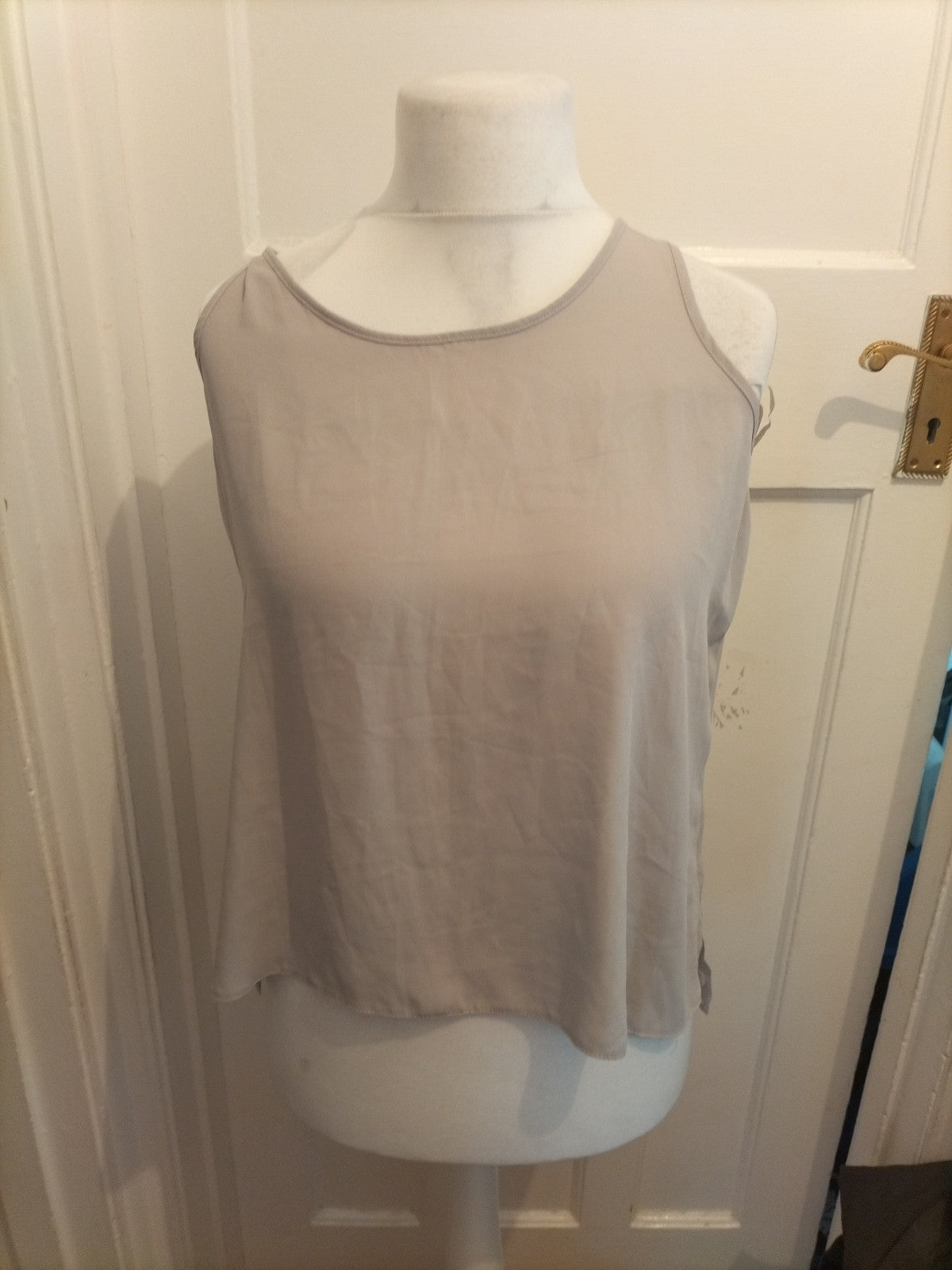 Ladies Atmosphere Size 14 Grey Scoop Sleeveless Blouse