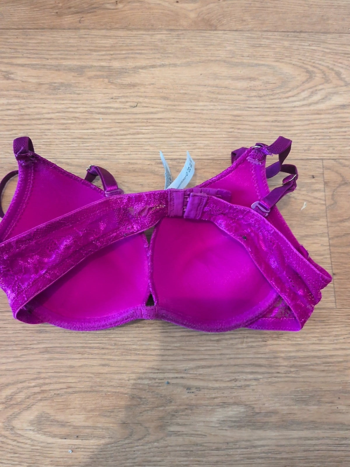 Secret Possessions Purple Lace Floral Padded And Wired Bra