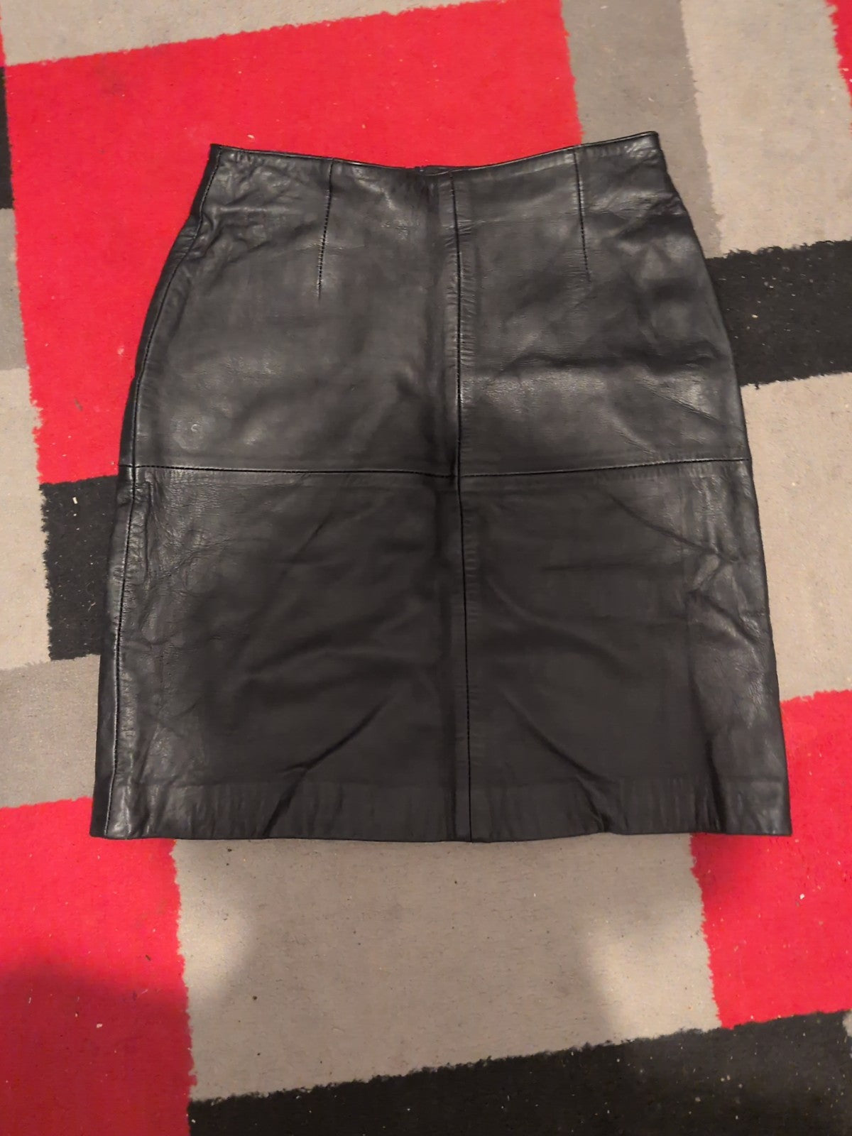 Maroon Collection 14 Black Pleather Skirt