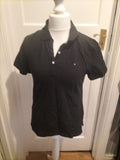 Ladies Tommy Hilfiger Size XL(more Like Medium) Black Polo