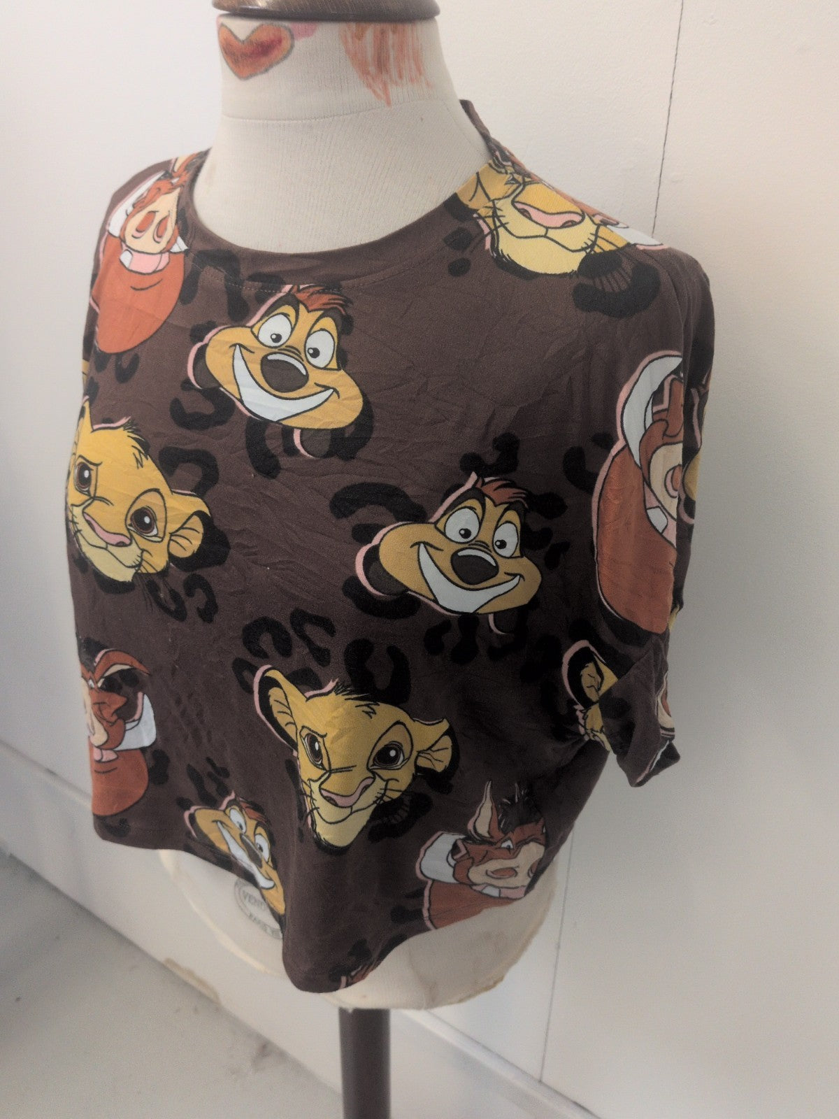 Ladies Disney Lion King Size 6-8 Multi Pyjama Top