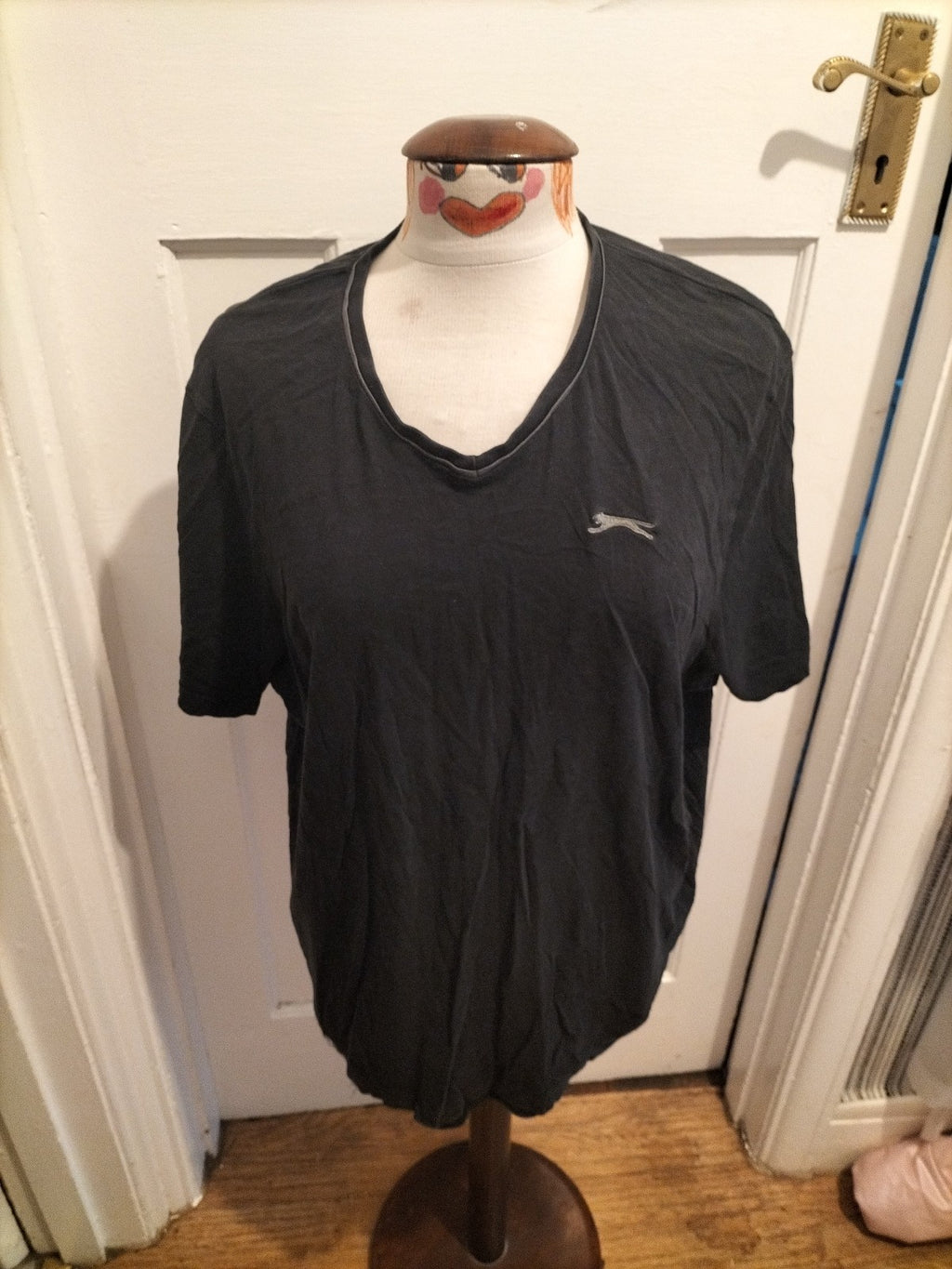 Mens Slazenger Size XL Black V Neck Tshirt