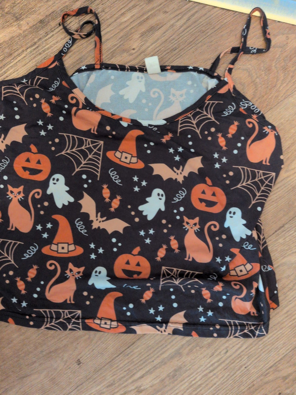 XL Halloween Pattern Sleeveless Pyjama Top