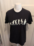Mens Medium Black Man To Jedi Short Sleeve Print T-shirt