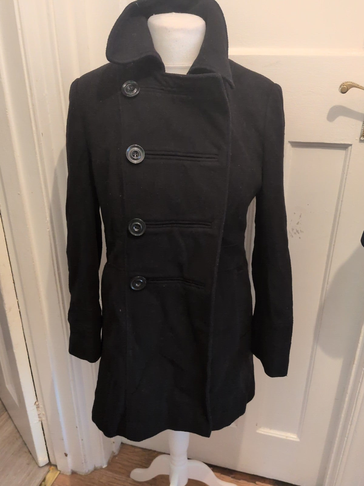 BHS 12 Luxury Wool Blend Black Lined Jacket
