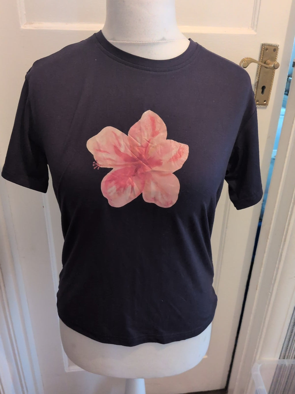 12 Years Girls Navy T-shirt With Flower