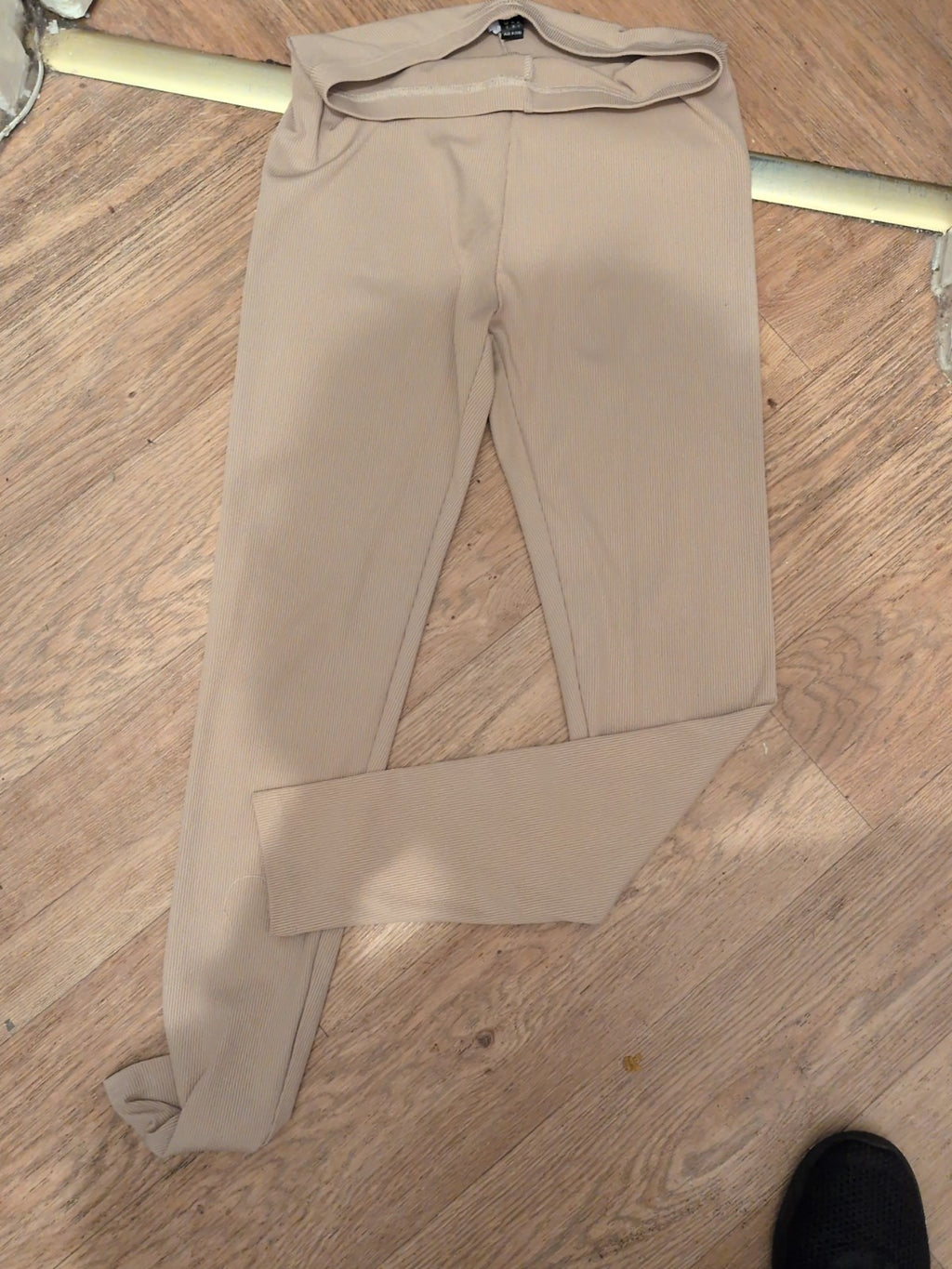 Shein Small Pale Brown Elasticated Trousers Leggings