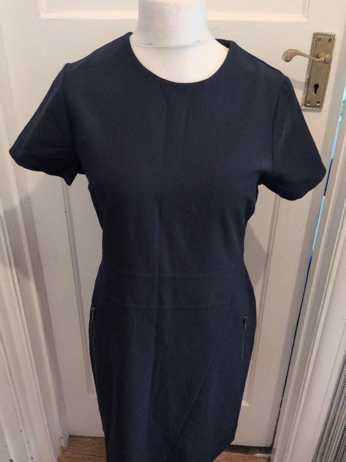 Ladies Next Tailoring Size 14 Navy Short Sleeve Dress
