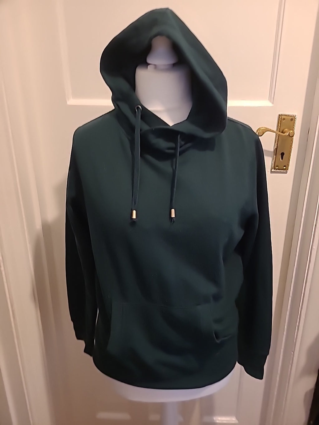 Ladies F&F Size 12 Dark Green Pullover Hoodie(Bobbling)