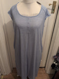 Brand New Sopesil 2XL Blue Short Sleeve Nighty Pyjama Dress One Piece