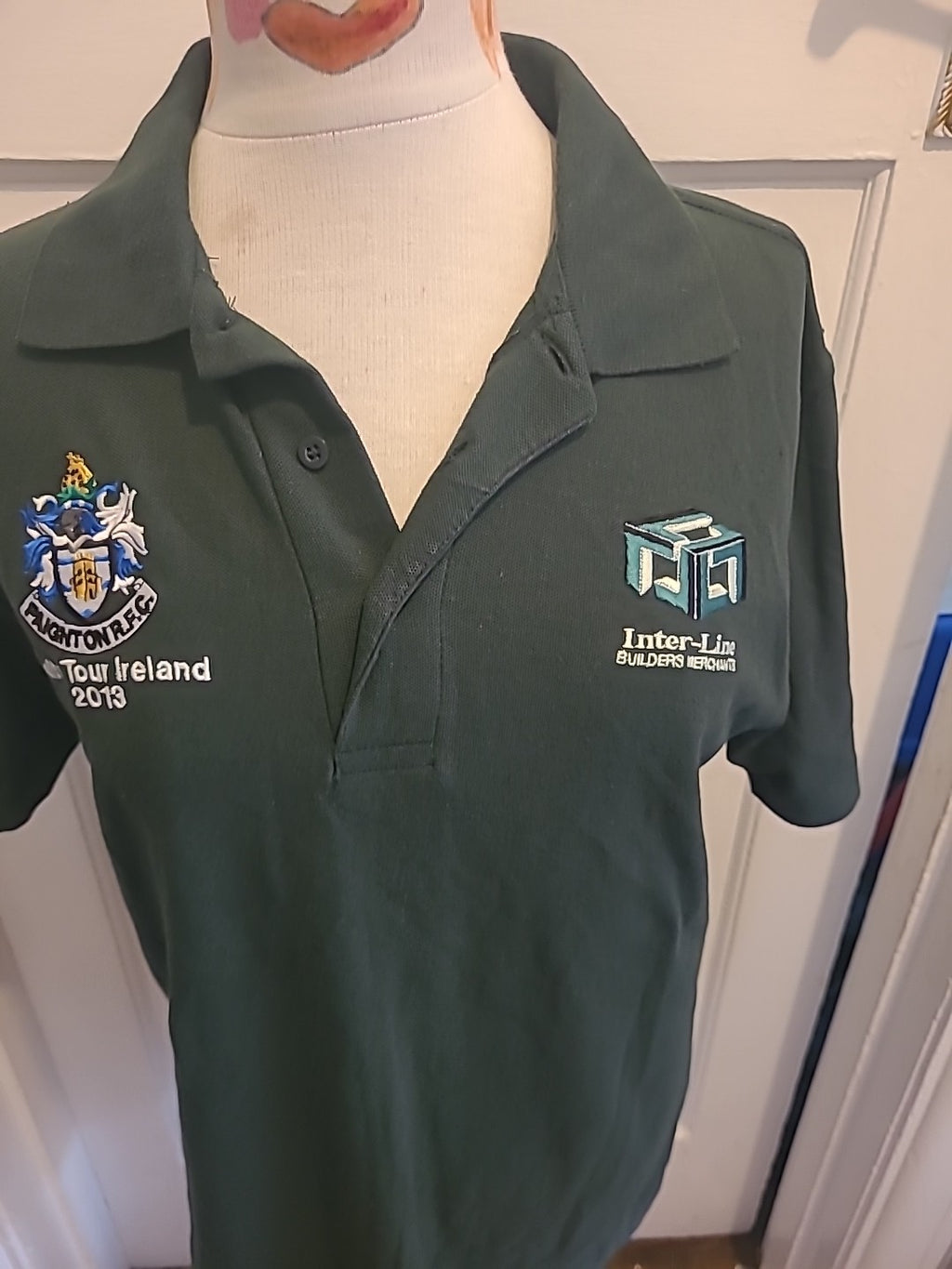 Mens Uneek Size Medium Green Paignton Colts 2013 Tour Polo