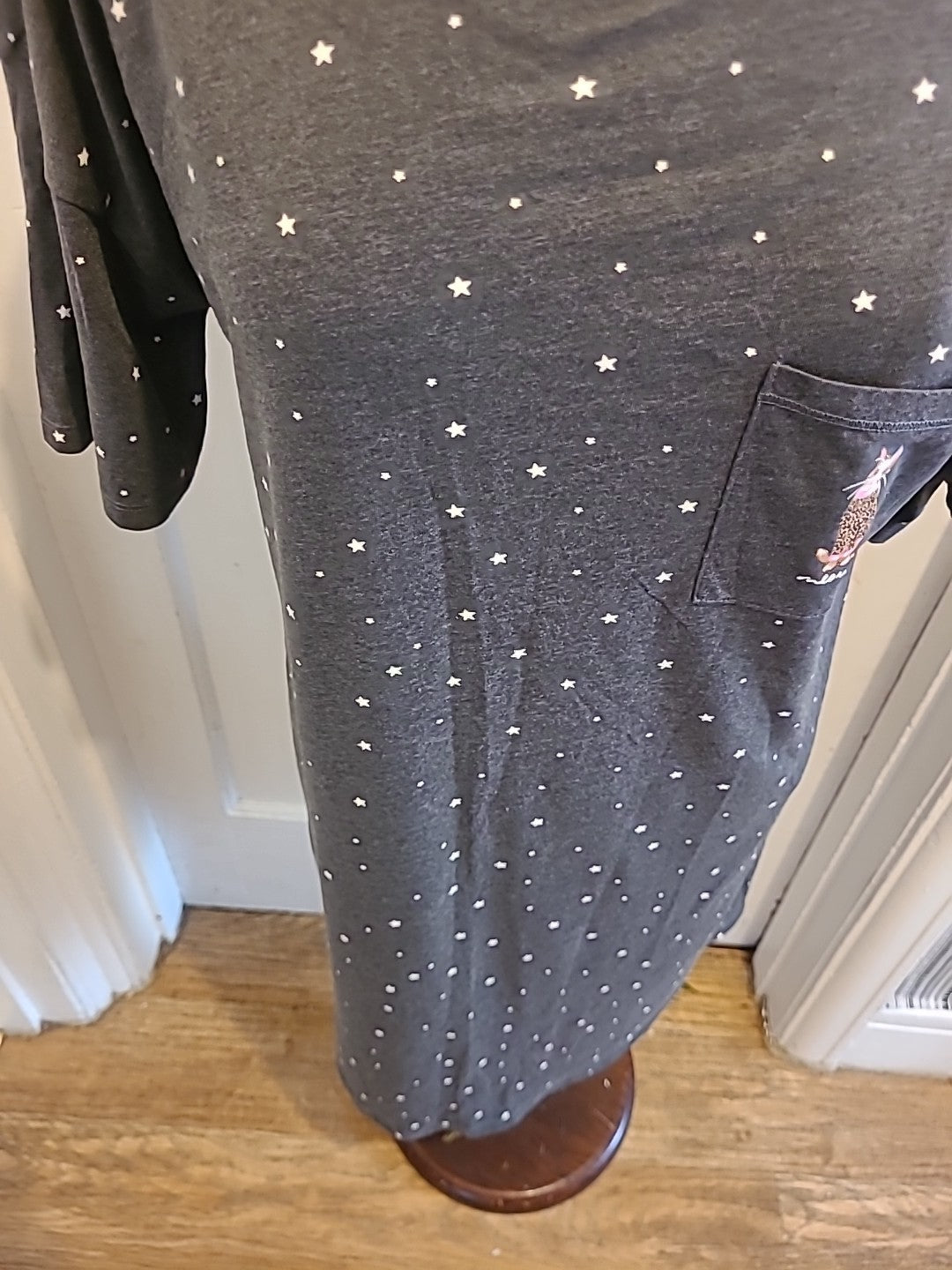 Ladies Day Dreams Size 12 Grey Stat Design Short Sleeved Nightwear